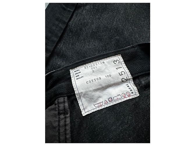 Pantalon Sacai Denim Noir Patchwork Homme - vue 4