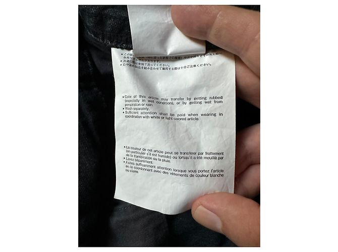 Pantalon Sacai Denim Noir Patchwork Homme - vue 6
