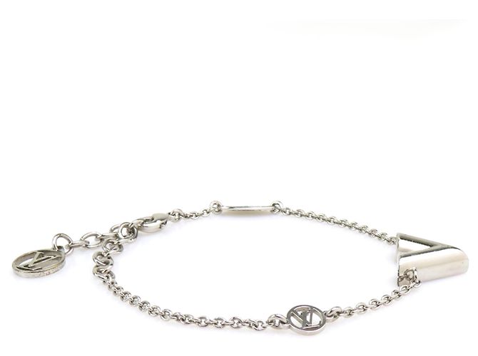 Bracciale con ciondolo in metallo Louis Vuitton Essential V Argento - vista 2