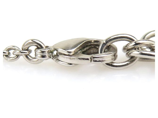 Bracciale con ciondolo in metallo Louis Vuitton Essential V Argento - vista 8