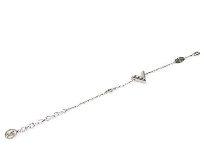 Bracciale con ciondolo in metallo Louis Vuitton Essential V Argento - vista 9