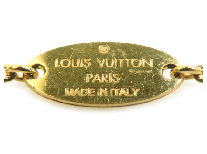 Collar de metal Nanogram Louis Vuitton Plata Dorado - vista 6