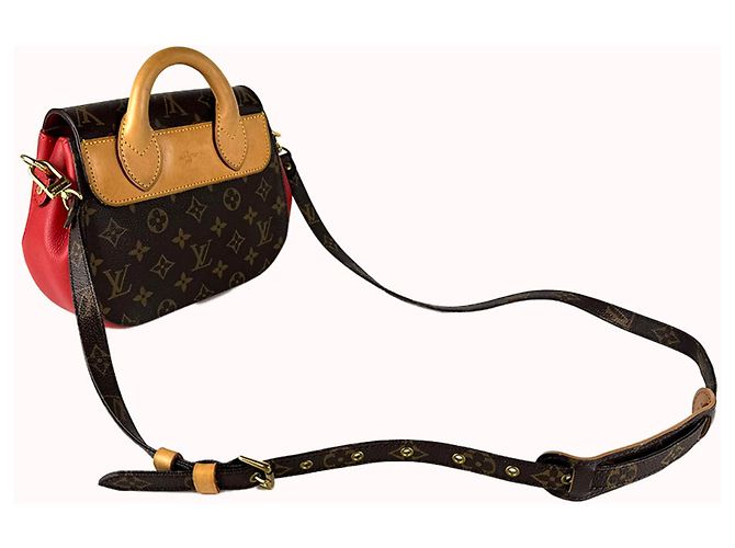 Borsa a tracolla Louis Vuitton Monogram Eden PM Marrone Rosso Monogramma - vista 13