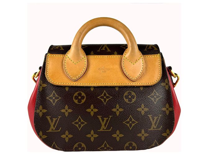 Borsa a tracolla Louis Vuitton Monogram Eden PM Marrone Rosso Monogramma - vista 3