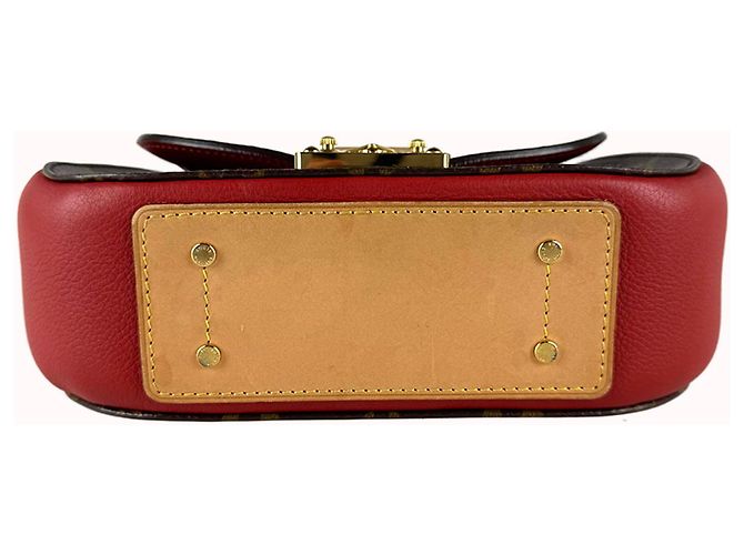 Borsa a tracolla Louis Vuitton Monogram Eden PM Marrone Rosso Monogramma - vista 4