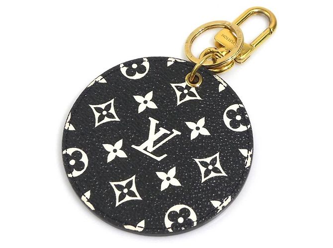 Louis Vuitton Portachiavi Charm Portefeuille Illustré Nero Bianco Arancione - vista 4