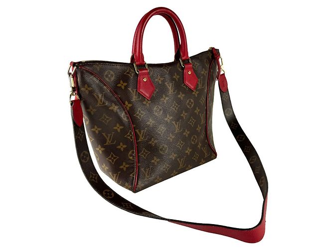 Borsa a tracolla Louis Vuitton Monogram Tournelle PM Marrone Rosso Monogramma - vista 10