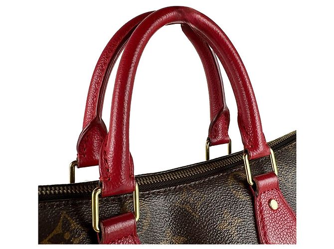 Borsa a tracolla Louis Vuitton Monogram Tournelle PM Marrone Rosso Monogramma - vista 11