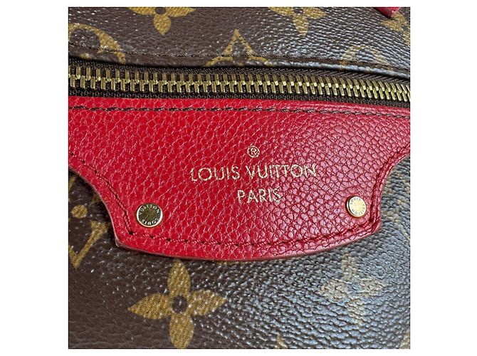 Borsa a tracolla Louis Vuitton Monogram Tournelle PM Marrone Rosso Monogramma - vista 13