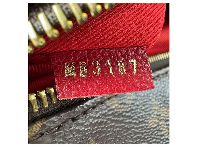 Borsa a tracolla Louis Vuitton Monogram Tournelle PM Marrone Rosso Monogramma - vista 14