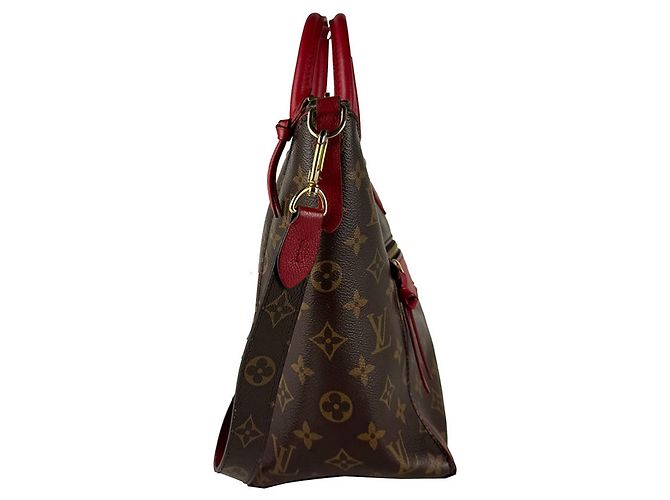 Borsa a tracolla Louis Vuitton Monogram Tournelle PM Marrone Rosso Monogramma - vista 2