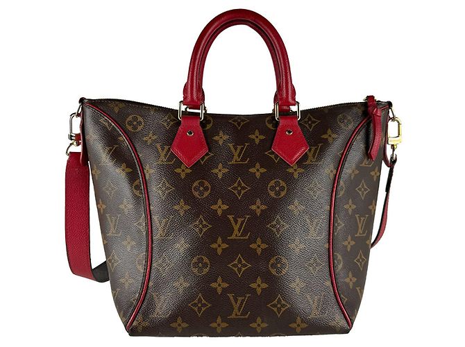 Borsa a tracolla Louis Vuitton Monogram Tournelle PM Marrone Rosso Monogramma - vista 3