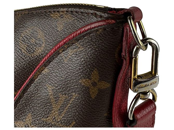 Borsa a tracolla Louis Vuitton Monogram Tournelle PM Marrone Rosso Monogramma - vista 6