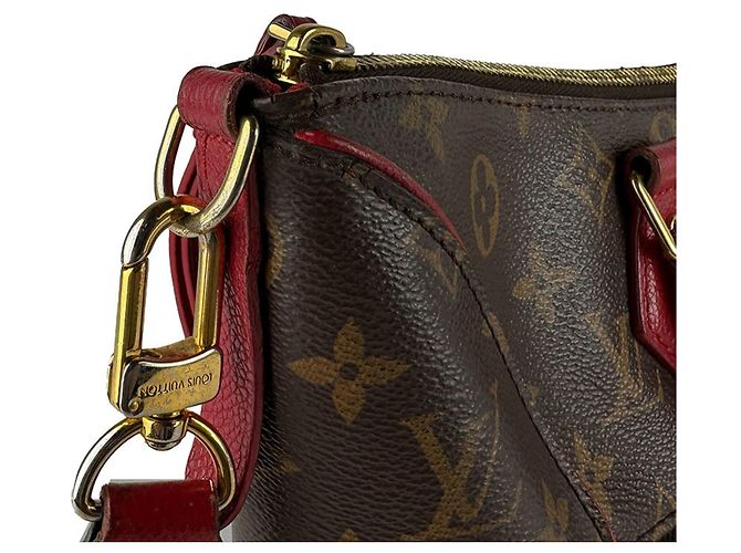 Borsa a tracolla Louis Vuitton Monogram Tournelle PM Marrone Rosso Monogramma - vista 7