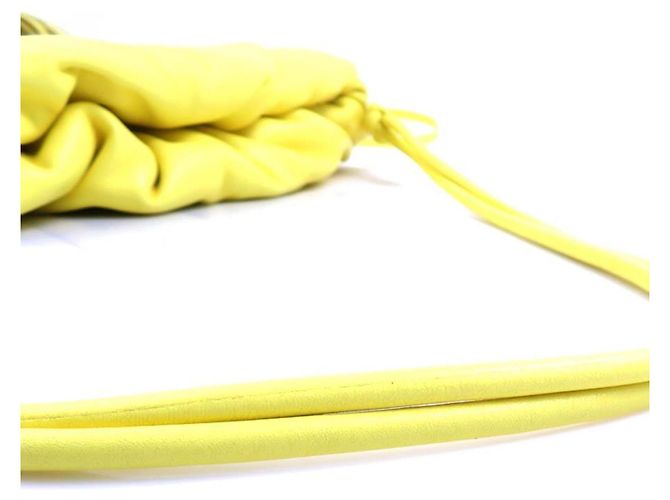 Borsa a tracolla in pelle gialla Bottega Veneta Giallo - vista 12