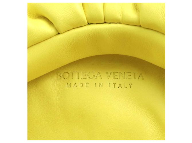 Borsa a tracolla in pelle gialla Bottega Veneta Giallo - vista 13