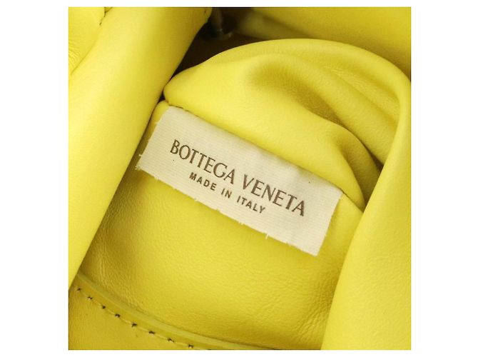 Borsa a tracolla in pelle gialla Bottega Veneta Giallo - vista 14