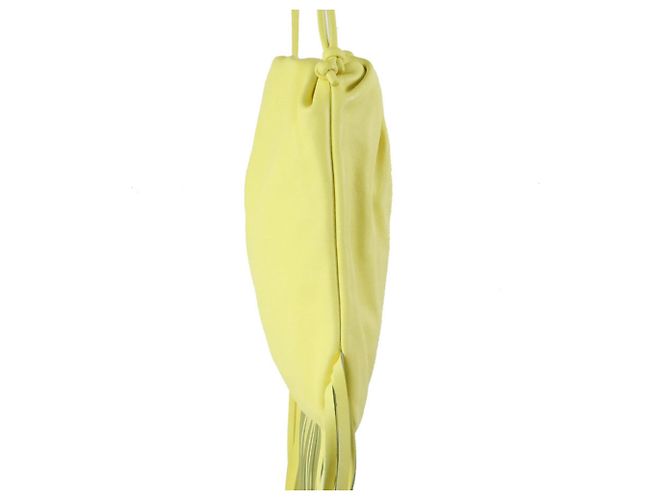 Borsa a tracolla in pelle gialla Bottega Veneta Giallo - vista 4