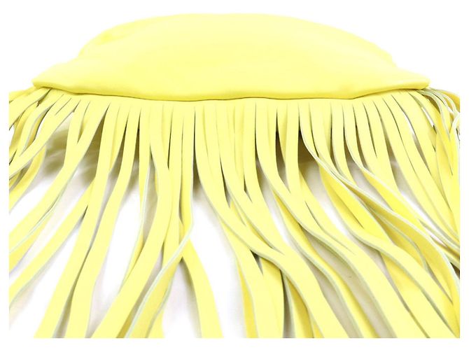 Borsa a tracolla in pelle gialla Bottega Veneta Giallo - vista 6