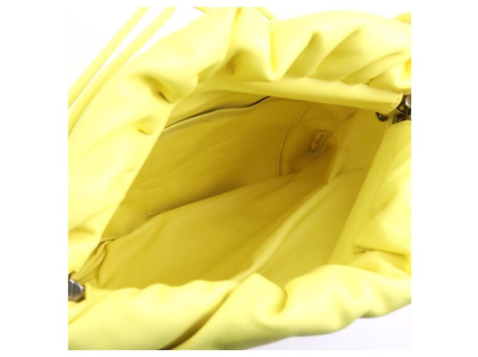 Borsa a tracolla in pelle gialla Bottega Veneta Giallo - vista 7