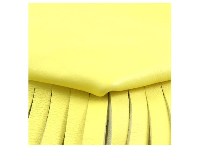 Borsa a tracolla in pelle gialla Bottega Veneta Giallo - vista 8