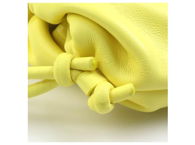 Borsa a tracolla in pelle gialla Bottega Veneta Giallo - vista 9