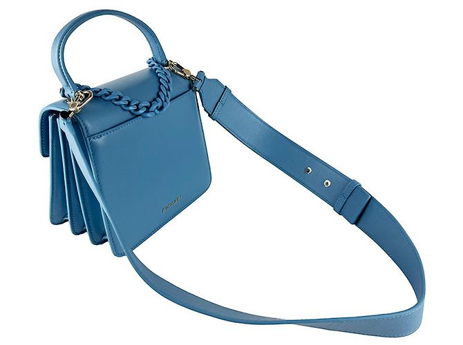 Bulgari Borsa a tracolla in pelle Bvlgari Serpenti Forever Blu - vista 10