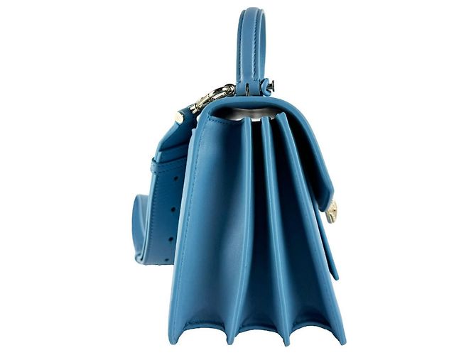 Bulgari Borsa a tracolla in pelle Bvlgari Serpenti Forever Blu - vista 2