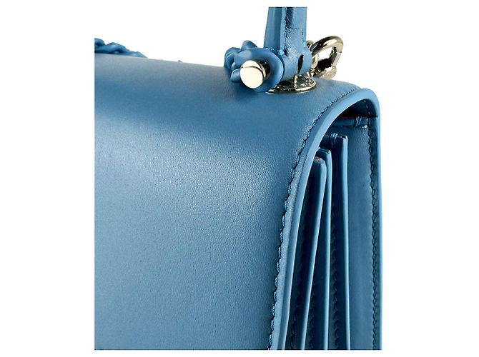 Bulgari Borsa a tracolla in pelle Bvlgari Serpenti Forever Blu - vista 6