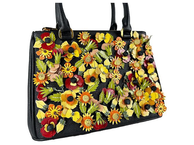 Prada Black and Multi-Color Handbag Multiple colors - view 12
