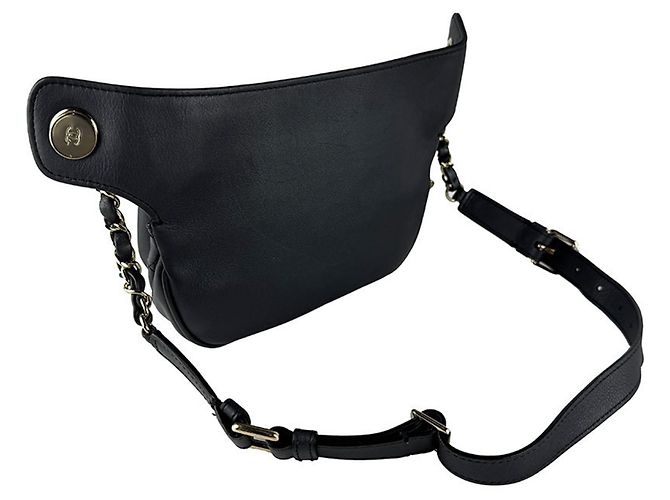 Borsa a tracolla Chanel in pelle grigia Marrone - vista 10
