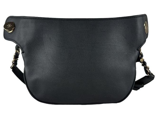 Borsa a tracolla Chanel in pelle grigia Marrone - vista 3