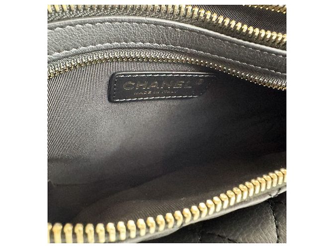 Borsa a tracolla Chanel in pelle grigia Marrone - vista 5
