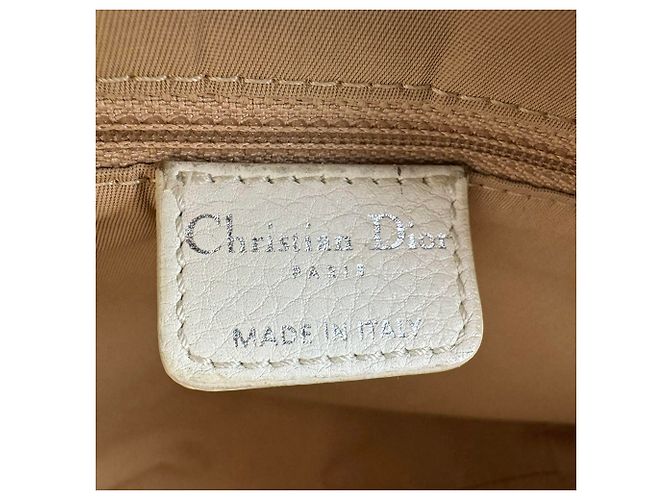 Borsa a tracolla Christian Dior in tela e pelle Marrone Crudo - vista 11