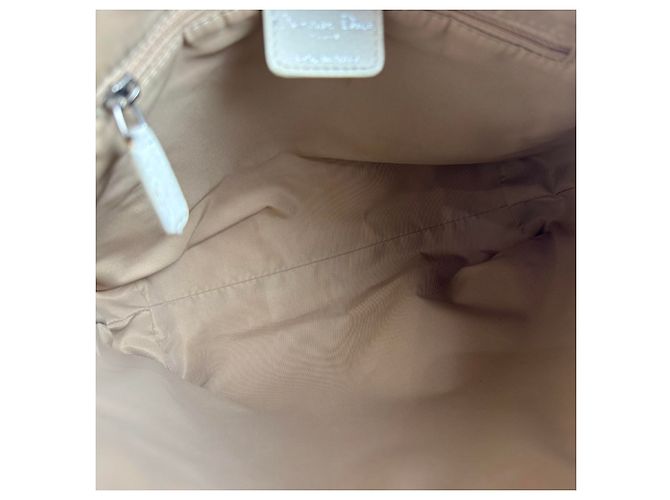 Borsa a tracolla Christian Dior in tela e pelle Marrone Crudo - vista 5