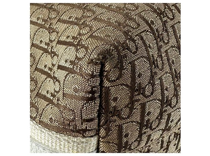 Borsa a tracolla Christian Dior in tela e pelle Marrone Crudo - vista 9
