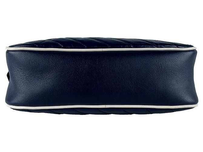 Borsa a Tracolla Gucci GG Marmont Crudo Blu navy - vista 4