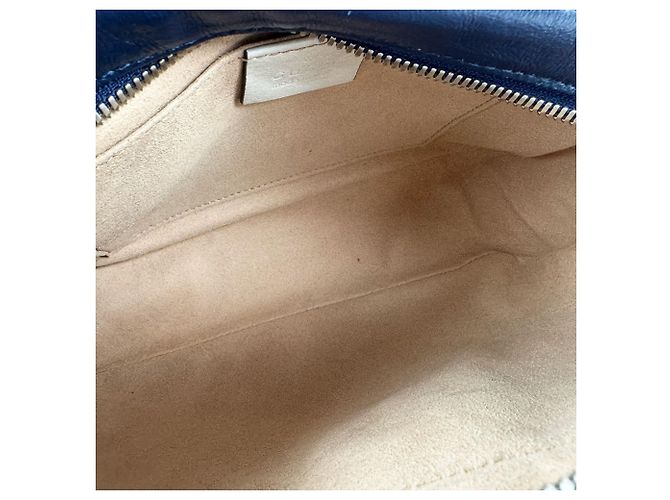 Borsa a Tracolla Gucci GG Marmont Crudo Blu navy - vista 5