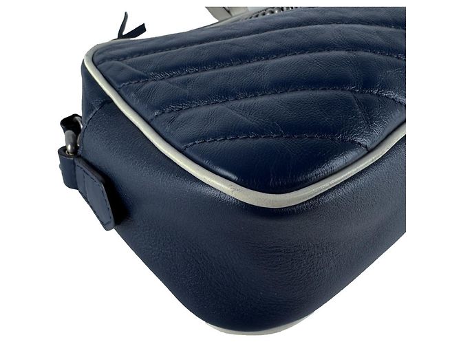 Borsa a Tracolla Gucci GG Marmont Crudo Blu navy - vista 9