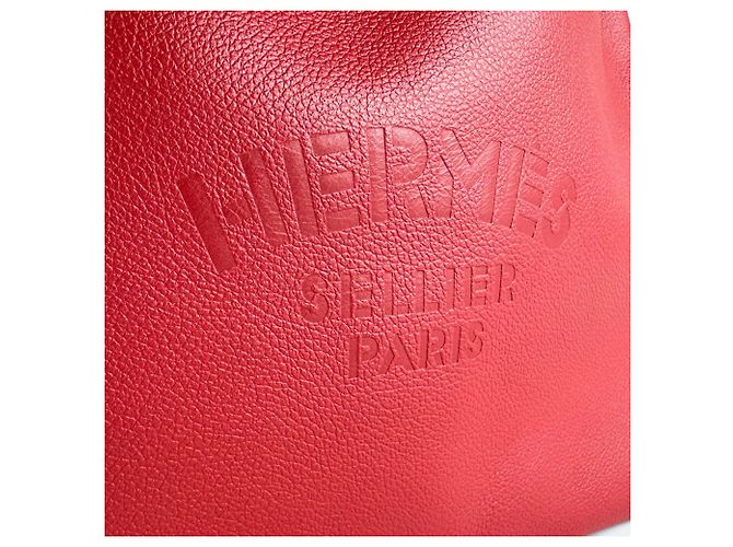 Hermès Zaino e Borsa a Tracolla Hermes HERMES Bridado Evercolor Rouge Piment Rosso - vista 12