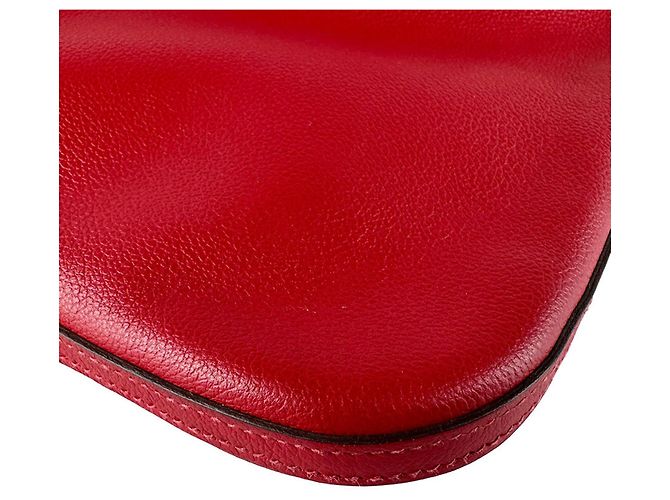 Hermès Zaino e Borsa a Tracolla Hermes HERMES Bridado Evercolor Rouge Piment Rosso - vista 8