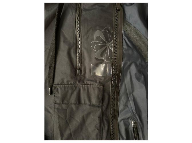 Sacai x Nike Chaqueta Blouson de nylon patchwork mujer Negro Azul marino - vista 12