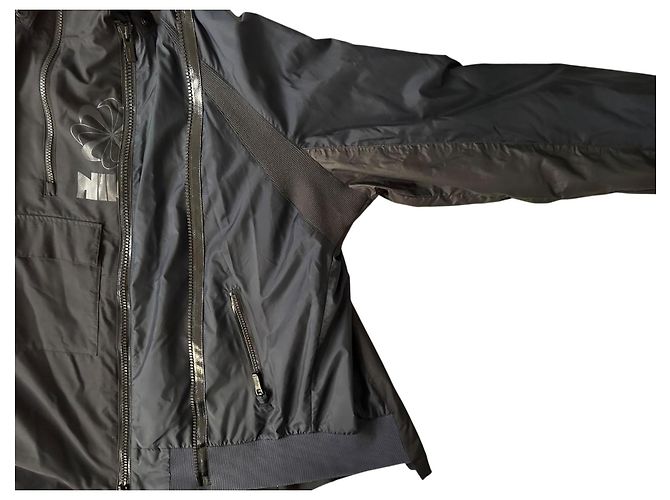 Sacai x Nike Chaqueta Blouson de nylon patchwork mujer Negro Azul marino - vista 15