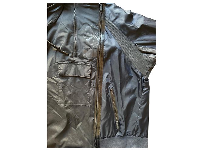 Sacai x Nike Chaqueta Blouson de nylon patchwork mujer Negro Azul marino - vista 16