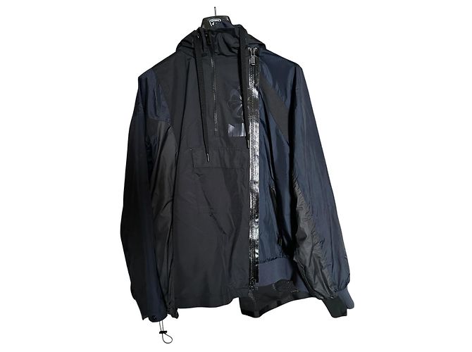 Sacai x Nike Chaqueta Blouson de nylon patchwork mujer Negro Azul marino - vista 17
