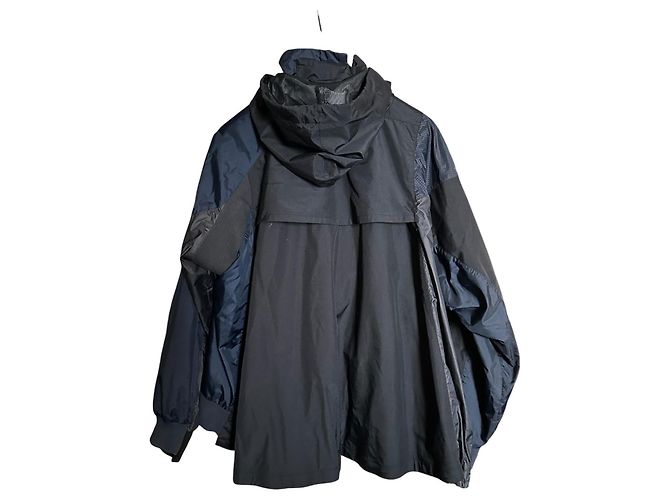 Sacai x Nike Chaqueta Blouson de nylon patchwork mujer Negro Azul marino - vista 18