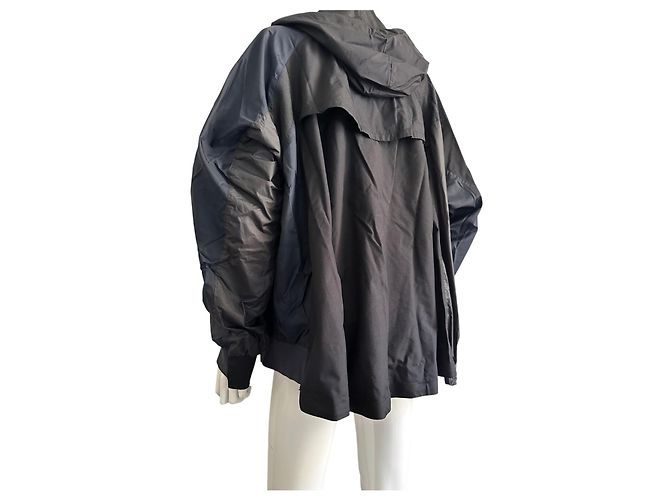 Sacai x Nike Chaqueta Blouson de nylon patchwork mujer Negro Azul marino - vista 3
