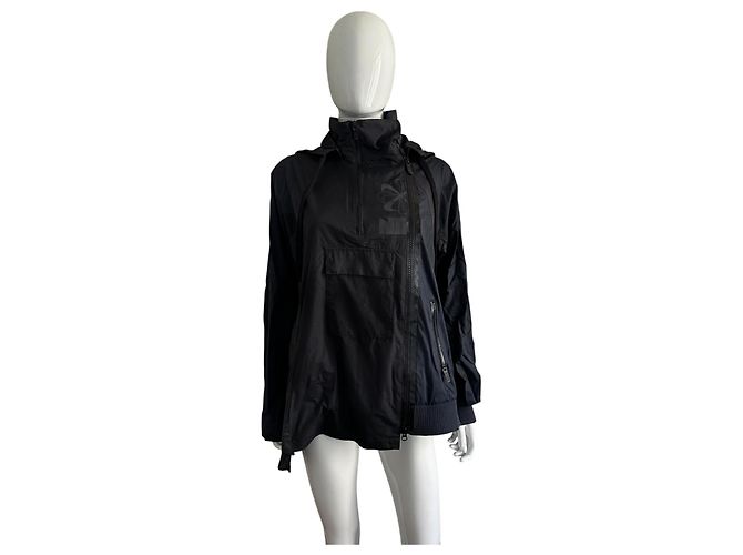 Sacai x Nike Chaqueta Blouson de nylon patchwork mujer Negro Azul marino - vista 5