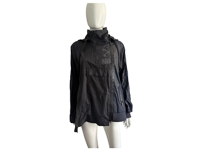 Sacai x Nike Chaqueta Blouson de nylon patchwork mujer Negro Azul marino - vista 6