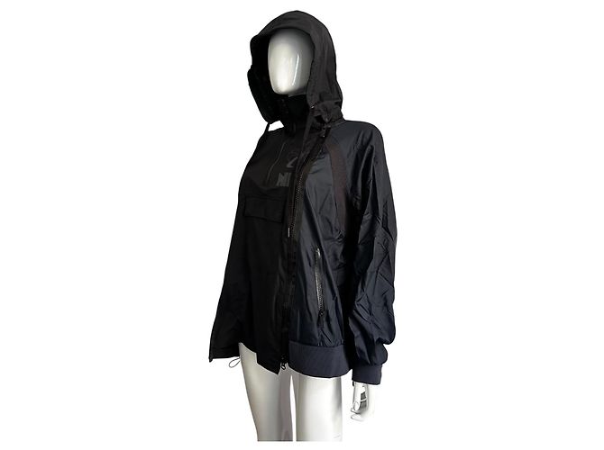 Sacai x Nike Chaqueta Blouson de nylon patchwork mujer Negro Azul marino - vista 7